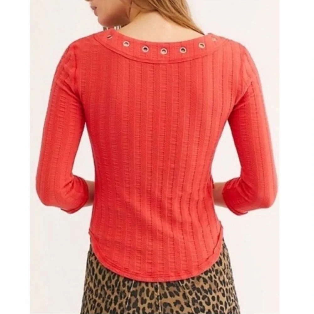 NWT Free People ICE COLD Lace Up Top
